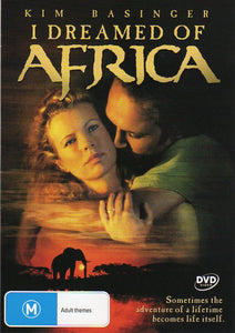 Cat. No. DVDM 1709: I DREAMED OF AFRICA ~ KIM BASSINGER / VINCENT PEREZ / EVA MARIE SAINT. COLUMBIA / JIGSAW ENT. J5161.