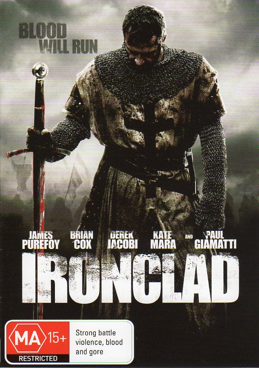 Cat. No. DVDM 1587: IRONCLAD ~ JAMES PUREFOY / BRIAN COX / KATE MARA. TRANSMISSION / PARAMOUNT DVD8904.