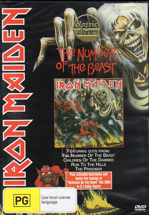 Cat. No. DVD 1445: IRON MAIDEN ~ THE NUMBER OF THE BEAST. EAGLE EYE / SHOCK KAL1584.
