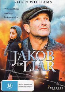Cat. No. DVDM 1363: JAKOB THE LIAR ~ ROBIN WILLIAMS / ALAN ARKIN / BOB BALABAN. COLUMBIA / UMBRELLA DAVID2544.