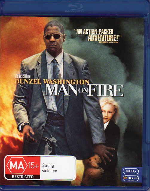 Cat. No. DVDMBR 1574: MAN ON FIRE ~ DENZEL WASHINGTON / DAKOTA FANNING / CHRISTOPHER WALKEN . 20TH CENTURY FOX 26501SBO.
