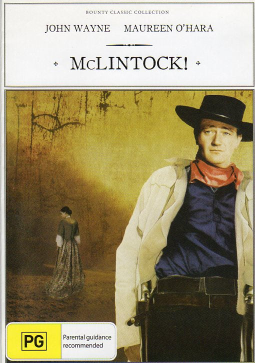 Cat. No. DVDM 1495: McLINTOCK ~ JOHN WAYNE / MAUREEN O'HARA / PATRICK WAYNE / STEFANIE POWERS. BOUNTY BF87.