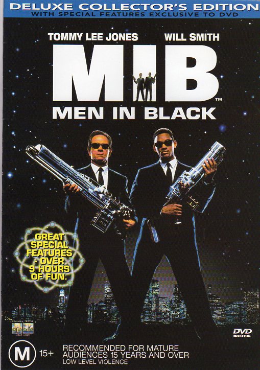 Cat. No. DVDM 1355: MEN IN BLACK ~ TOMMY LEE JONES / WILL SMITH. COLUMBIA / TRI-STAR. D24510.