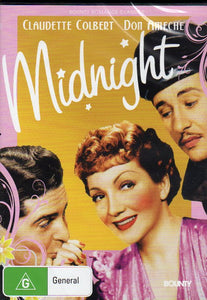 Cat. No. DVDM 1737: MIDNIGHT ~ CLAUDETTE COLBERT / DON AMECHE / JOHN BARRYMORE. UNIVERSAL / BOUNTY BF159.