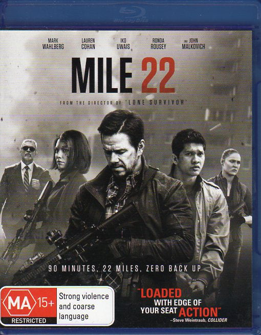 Cat. No. DVDMBR 1263: MILE 22 ~ MARK WAHLBERG / LAUREN COHAN. ROADSHOW R-125025-8.