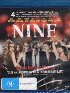 Cat. No. DVDBR 1452: NINE ~ DANIEL DAY-LEWIS / JUDI DENCH / KATE HUDSON / NICOLE KIDMAN / SOPHIA LOREN. WEINSTEIN CO. / SHOCK KAL4517.