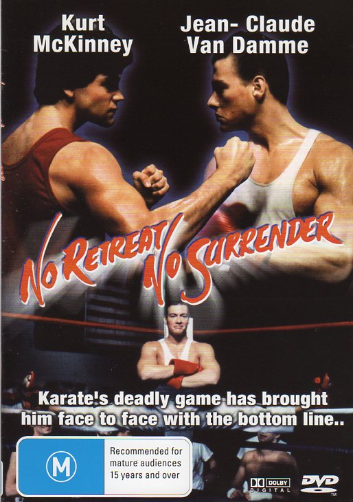 Cat. No. DVDM 1420: NO RETREAT ON SURRENDER ~ JEAN-CLAUDE VAN DAMME / KURT McKINNEY / J.W. FAILS. FORCE ENT. FV1351.