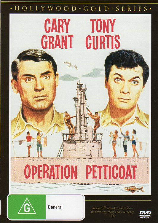 Cat. No. DVDM 1677: OPERATION PETTICOAT ~ CARY GRANT / TONY CURTIS / DICK SARGENT. PARAMOUNT / SHOCK KAL5031.