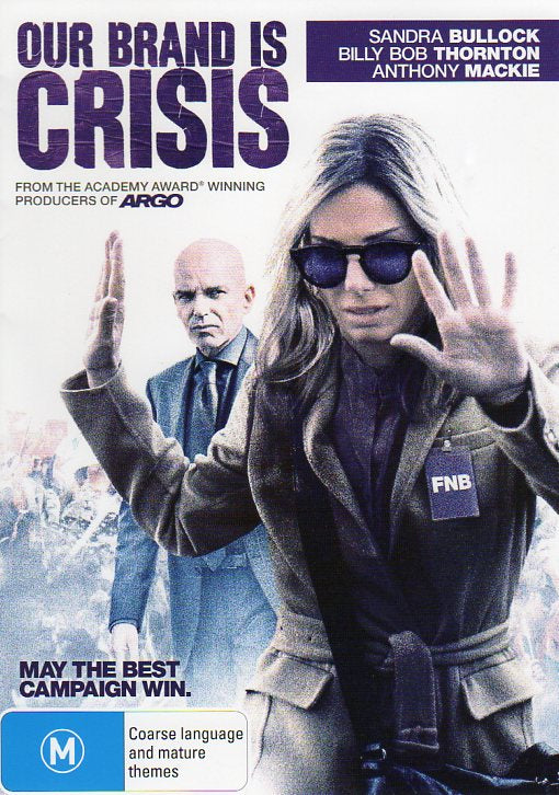 Cat. No. DVDM 1246: OUR BRAND IS CRISIS ~ SANDRA BULLOCK / BILLY BOB THORNTON. WARNER BROTHERS / ROADSHOW R-123570-9.