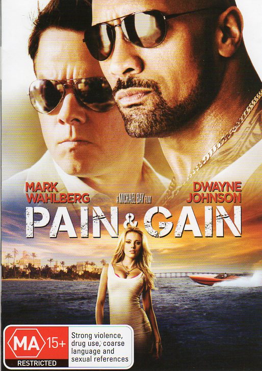 Cat. No. DVDM 1280: PAIN & GAIN ~ MARK WAHLBERG / DWAYNE JOHNSON / ED HARRIS. PARAMOUNT DVD9555.