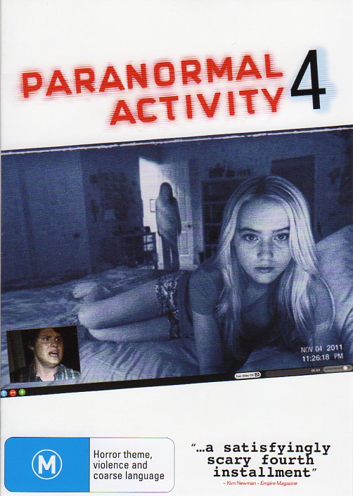 Cat. No. DVDM 1437: PARANORMAL ACTIVITY 4. PARAMOUNT DVD 9228.