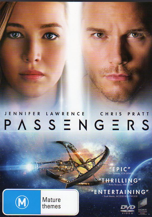 Cat. No. DVDM 1260: PASSENGERS ~ JENNIFER LAWRENCE / CHRIS PRATT. COLUMBIA / ROADSHOW DF2206.