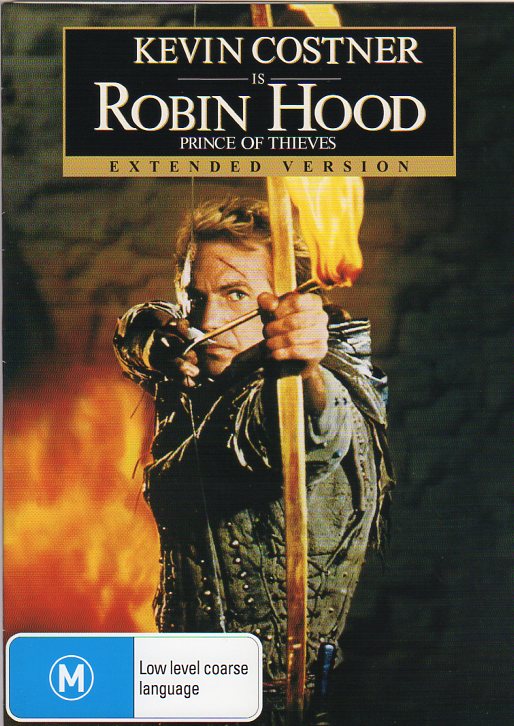 Cat. No. DVDM 1037: ROBIN HOOD - PRINCE OF THIEVES ~ KEVIN COSTNER / MORGAN FREEMAN / CHRISTIAN SLATER. WARNER BROS. Y27710.