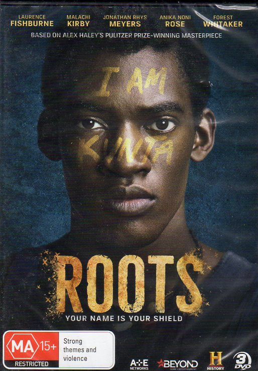 Cat. No. DVDM 1734: ROOTS ~ LAURENCE FISHBURNE / MALACHI KIRBY / FOREST WHITAKER / ANIKA NONI ROSE. A&E NETWORKS / BEYOND BHE7403.