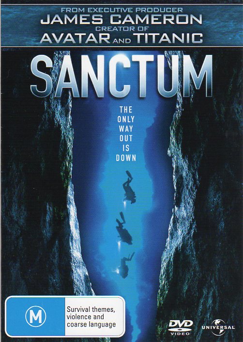 Cat. No. DVDM 1384: SANCTUM ~ RICHARD ROXBURGH / RHYS WAKEFIELD / ALICE PARKINSON / DAN WYLLIE. UNIVERSAL 8283370.