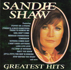 Cat. No. 1345: SANDIE SHAW ~ GREATEST HITS. WARNER 0630152852.