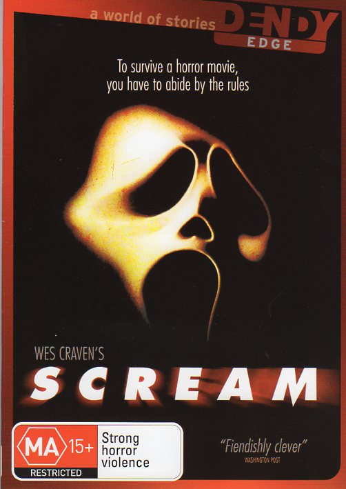 Cat. No. DVDM 1601: SCREAM ~ DAVID ARQUETTE / DREW BARRYMORE / NEVE CAMPBELL. ICON IFS363SCR.