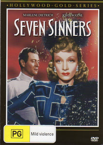 Cat. No. DVDM 1549: SEVEN SINNERS ~ JOHN WAYNE / MARLENE DIETRICH. UNIVERSAL / SHOCK KAL4455.