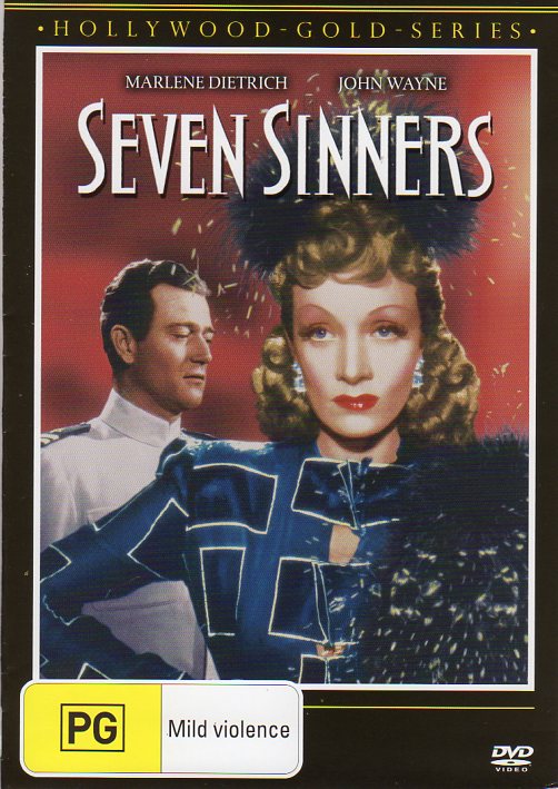 Cat. No. DVDM 1549: SEVEN SINNERS ~ JOHN WAYNE / MARLENE DIETRICH. UNIVERSAL / SHOCK KAL4455.
