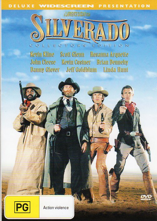 Cat. No. DVDM 1685: SILVERADO ~ KEVIN KLINE / KEVIN COSTNER / BRIAN DENNEHY / DANNY GLOVER. COLUMBIA J1736.