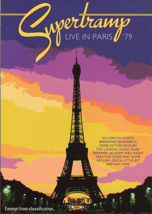 Cat. No. DVD 1406: SUPERTRAMP ~ LIVE IN PARIS '79. EAGLE / SHOCK KAL2696.