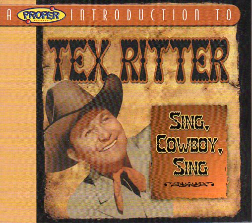 Cat. No. 1295: TEX RITTER ~ SING, COWBOY, SING. INTRO CD 2049.