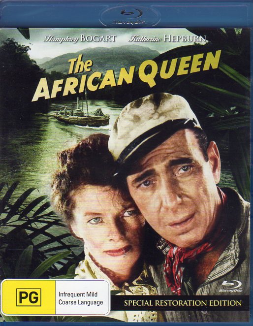 Cat. No. DVDMBR 1238: THE AFRICAN QUEEN ~ HUMPHREY BOGART / KATHARINE HEPBURN / ROBERT MORLEY. BEYOND BHE3591BR.
