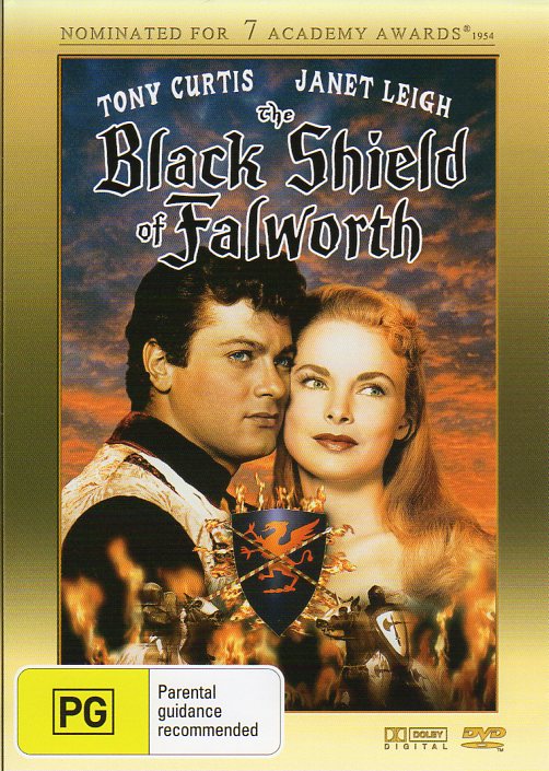 Cat. No. DVDM 1488: THE BLACK SHIELD OF FALWORTH ~ TONY CURTIS / JANET LEIGH. UNIVERSAL / BOUNTY BF42.