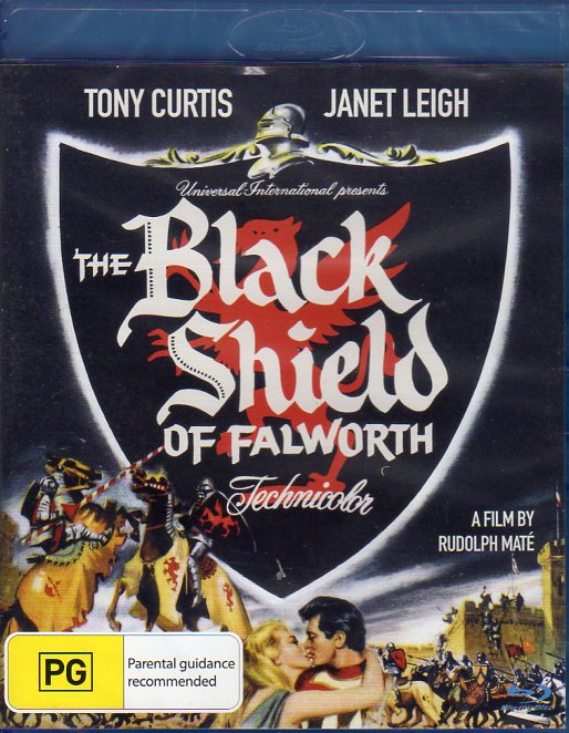 Cat. No. DVDMBR 1488: THE BLACK SHIELD OF FALWORTH ~ TONY CURTIS / JANET LEIGH. UNIVERSAL / BOUNTY BF357B.