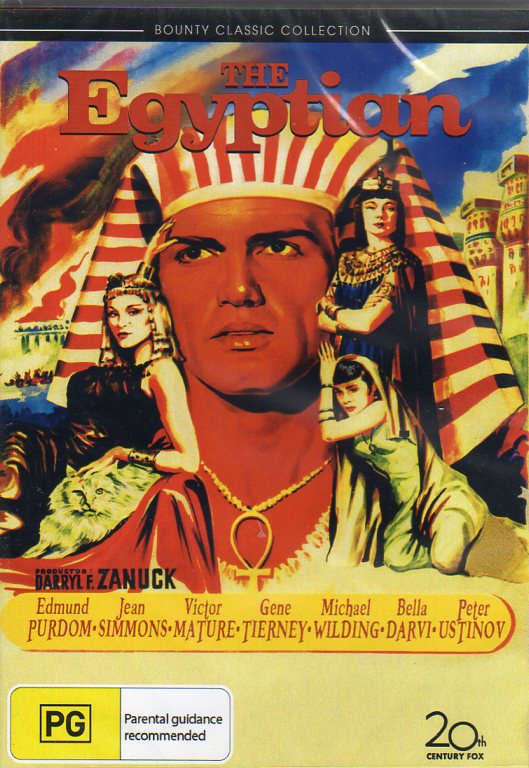 Cat. No. DVDM 1742: THE EGYPTIAN ~ VICTOR MATURE / JEAN SIMMONS / PETER USTINOV / GENE TIERNEY / EDMUND PURDON. 20TH CENTURY FOX / BOUNTY BF228.