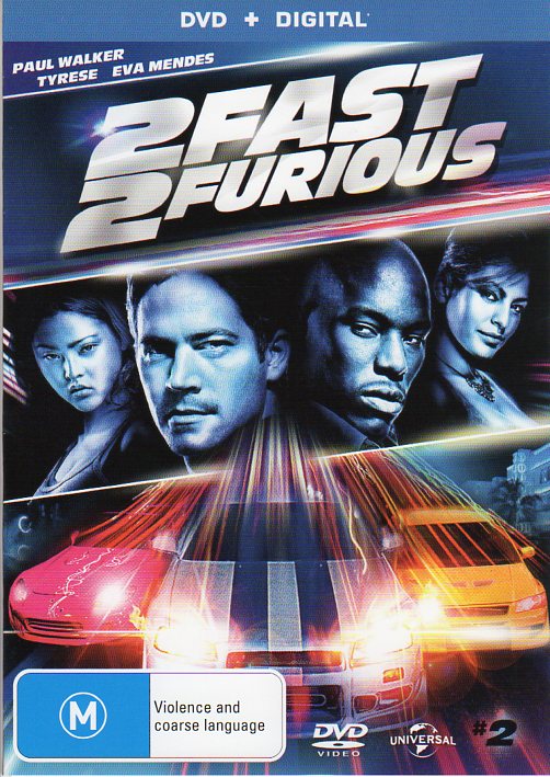 Cat. No. DVDM 1050: THE FAST & FURIOUS 2 - 2 FAST 2 FURIOUS (DVD + ULTRAVIOLET) ~ PAUL WALKER / TYRESE / EVA MENDES. UNIVERSAL D38436.