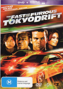 Cat. No. DVDM 1051: THE FAST & THE FURIOUS #3 - TOKYO DRAFT. (DVD + ULTRAVIOLET) ~ LUCAS BLACK , BOW WOW. UNIVERSAL D43267.