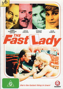 Cat. No. DVDM 1455: THE FAST LADY ~ JAMES ROBERTSON JUSTICE / LESLIE PHILLIPS / JULIE CHRISTIE. ITV ENTERTAINMENT / MADMAN MMA5051.