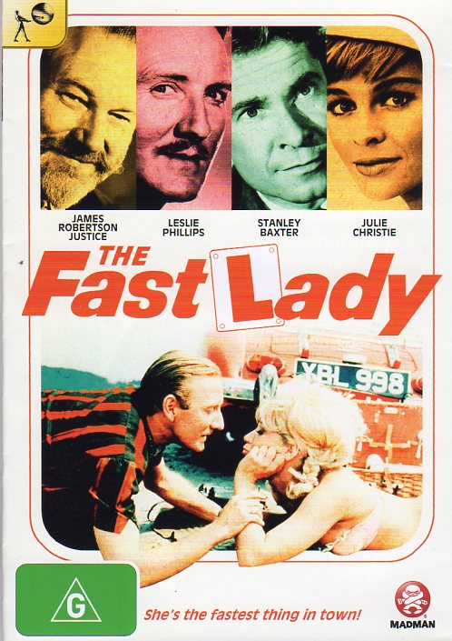 Cat. No. DVDM 1455: THE FAST LADY ~ JAMES ROBERTSON JUSTICE / LESLIE PHILLIPS / JULIE CHRISTIE. ITV ENTERTAINMENT / MADMAN MMA5051.