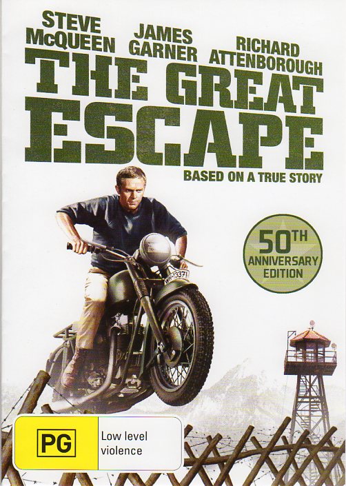 Cat. No. DVDM 1301: THE GREAT ESCAPE ~ STEVE McQUEEN / JAMES GARNER / RICHARD ATTENBOROUGH. MGM / 20TH CENTURY FOX 933955DG.