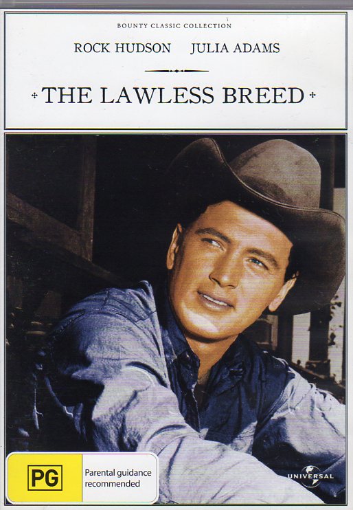 Cat. No. DVDM 1159: THE LAWLESS BREED ~ ROCK HUDSON / JULIA ADAMS / HUGH O'BRIEN. BOUNTY BF109.