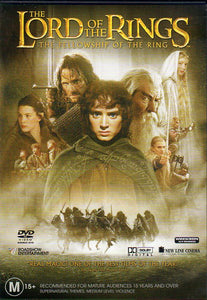 Cat. No. DVDM 1144: THE LORD OF THE RINGS - THE FELLOWSHIP OF THE RING ~ ELIJAH WOOD / IAN MCKELLEM / ORLANDO BLOOM / CATE BLANCHETT. ROADSHOW / NEWLINE 1035559.