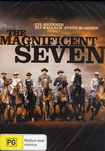 Cat. No. DVDM 1871: THE MAGNIFICENT SEVEN ~ YUL BRYNNER / STEVE McQUEEN / ELI WALLACH / CHARLES BRONSON / ROBERT VAUGHN / BRAD DEXTER. MGM / WARNER BROS. / ROADSHOW R-129099-9.