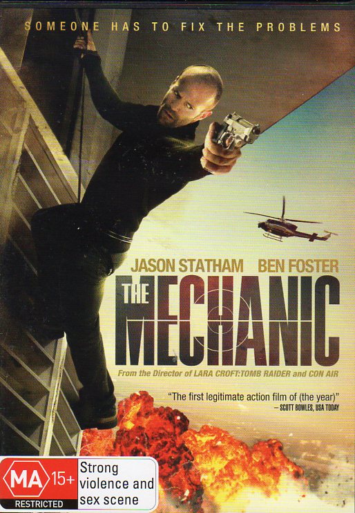 Cat. No. DVDM 1155: THE MECHANIC ~ JASON STATHAM / BEN FOSTER / DONALD SUTHERLAND / TONY GOLDWYN / MINI ANDEN. ROADSHOW R-109636-9.