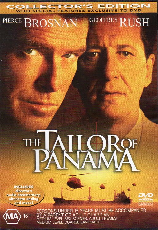 Cat. No. DVDM 1141: THE TAILOR OF PANAMA ~ PIERCE BROSNAN / GEOFFREY RUSH / JAMIE LEE CURTIS / BRENDAN GLEESON / CATHERINE McCORMACK / LEONOR VARELA / HAROLD PINTER. COLUMBIA TRISTAR UNI2109