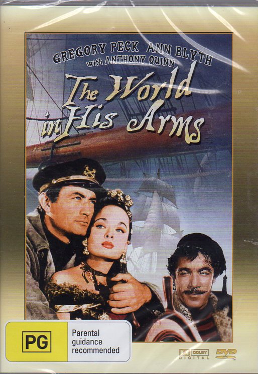 Cat. No. DVDM 1724: THE WORLD IN HIS ARMS ~ GREGORY PECK / ANN BLYTH / ANTHONY QUINN. UNIVERSAL / BOUNTY BF117.
