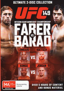 Cat. No. DVDS 1095: UFC 149 - INTERIM BANTAMWEIGHT CHAMPIONSHIP: FABER VS BARAO. BEYOND BHE4488.