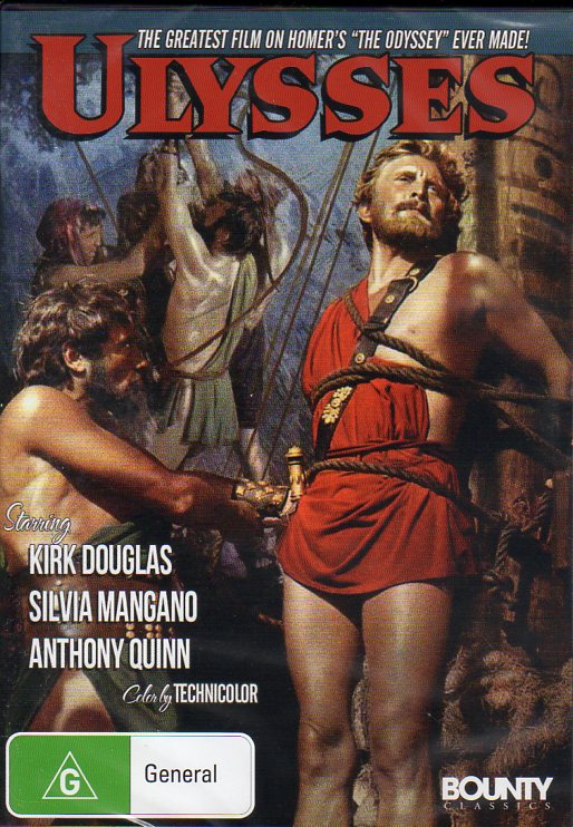 Cat. No. DVDM 1798: ULYSSES ~ KIRK DOUGLAS / SILVIA MANGANO / ANTHONY QUINN. BOUNTY BF299.