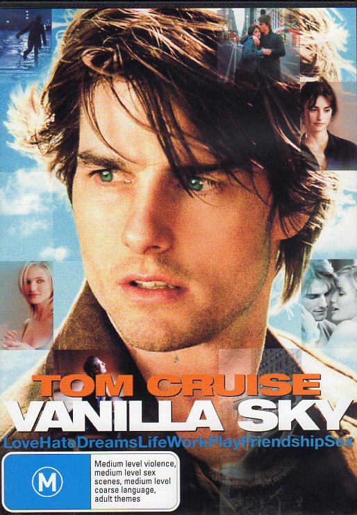 Cat. No. DVDM 1177: VANILLA SKY ~ TOM CRUISE / PENELOPE CRUZ / KURT RUSSELL / CAMERON DIAZ / JASON LEE / NOAH TAYLOR. PARAMOUNT. PAR2077.