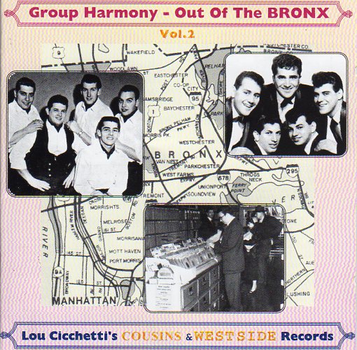 Cat. No. DJ-CD 55048: VARIOUS ARTISTS ~ OUT OF THE BRONX - DOO WOP FROM COUSINS AND WESTSIDE RECORDS. VOL. 2. DEE JAY JAMBOREE DJ-CD 55048. (IMPORT).