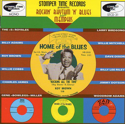 Cat. No. STCD 31: VARIOUS ARTISTS ~ ROCKIN' RHYTHM'N'BLUES FROM MEMPHIS. STOMPER TIME STCD 31. (IMPORT).